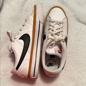 Nike White and Brown Athletic Shoes